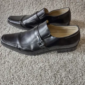 Stacy Adams Mens 13 M BEAU Black Slip On Bit Loafers