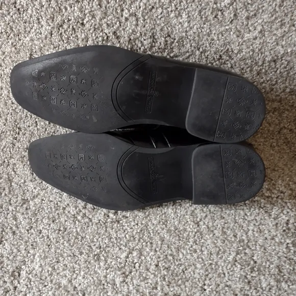Stacy Adams Mens 13 M BEAU Black Slip On Bit Loafers