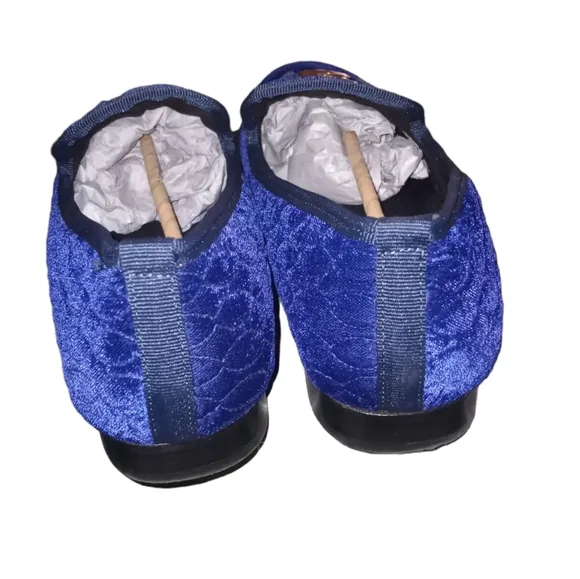 STACY ADAMS mens royal blue slip on loafers