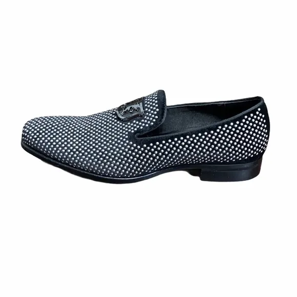 Stacy Adams Silver Stud Swagger Loafers Size 9
