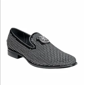 Stacy Adams Silver Stud Swagger Loafers Size 9