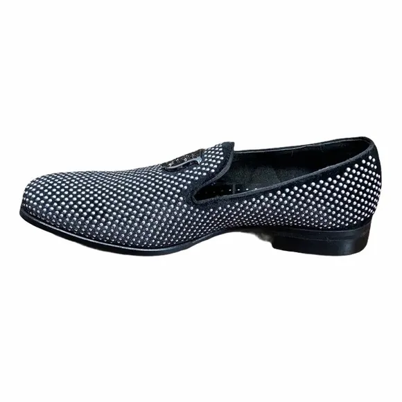Stacy Adams Silver Stud Swagger Loafers Size 9