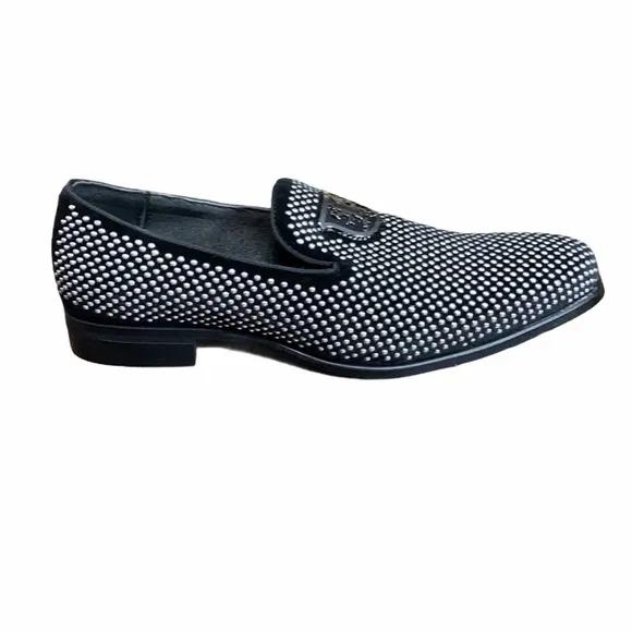 Stacy Adams Silver Stud Swagger Loafers Size 9