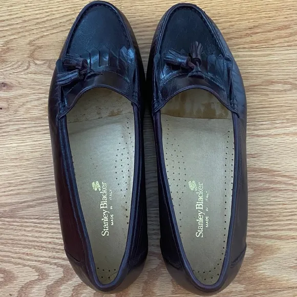 Stanley Blacker NWOT Leather Tassel Kiltie Italian Loafers (10)