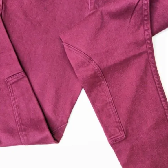 Steeds Stretch Denim Riding Jeans 12 Burgundy