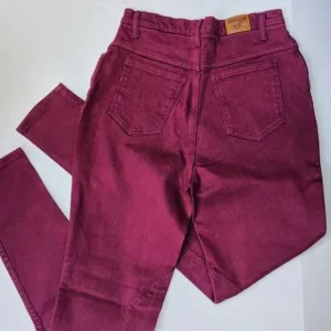 Steeds Stretch Denim Riding Jeans 12 Burgundy