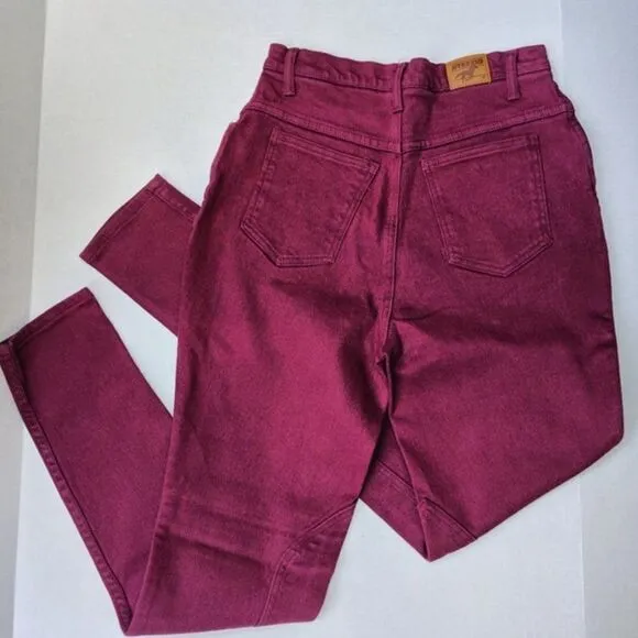 Steeds Stretch Denim Riding Jeans 12 Burgundy