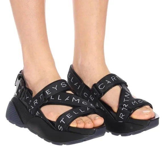 Stella McCartney Eclypse Platform Sport Logo Strappy Sandals