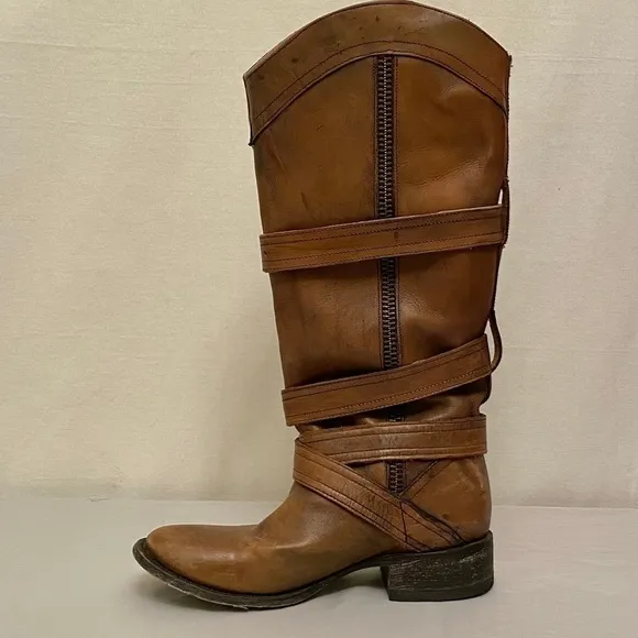 STETSON Riding Western Harness Boots Buckles Nice!
