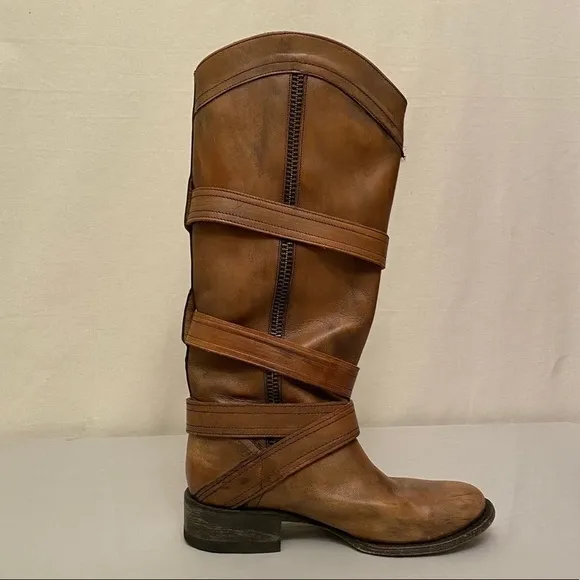 STETSON Riding Western Harness Boots Buckles Nice!