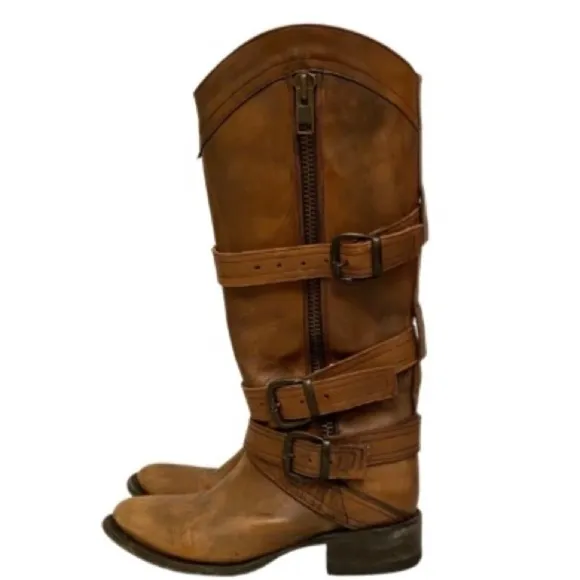STETSON Riding Western Harness Boots Buckles Nice!