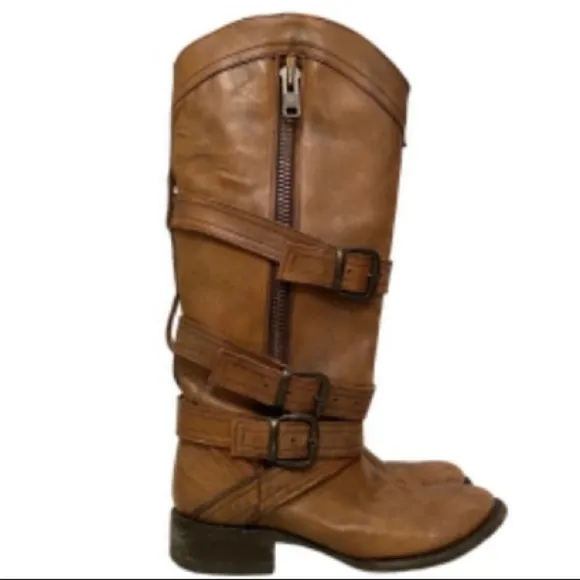 STETSON Riding Western Harness Boots Buckles Nice!
