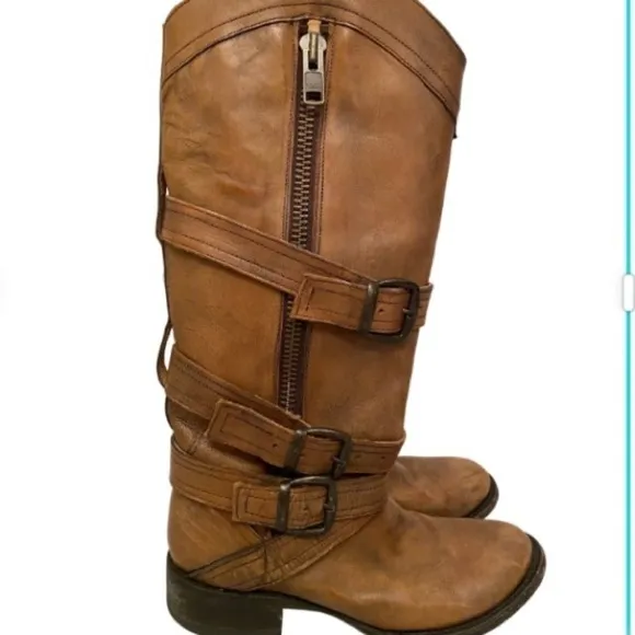 STETSON Riding Western Harness Boots Buckles Nice!