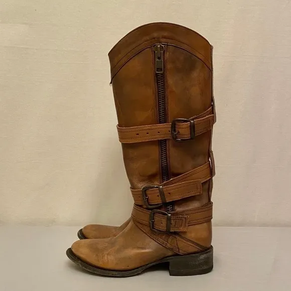 STETSON Riding Western Harness Boots Buckles Nice!