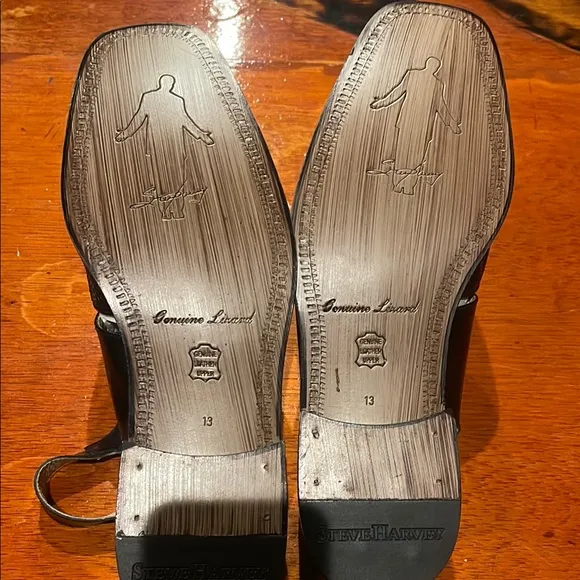 Steve Harvey Men's Black Leather Sandals