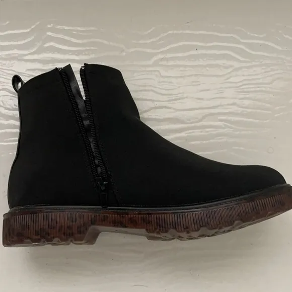 Steve Madden | Black &amp; Burgundy Leopard Crystal Ankle Boot Size 3 &amp; 5