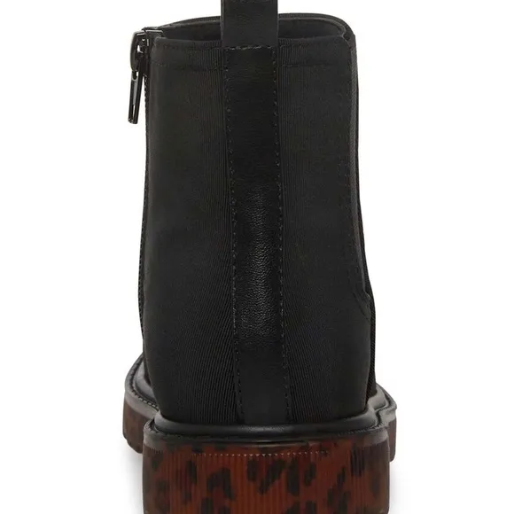 Steve Madden | Black &amp; Burgundy Leopard Crystal Ankle Boot Size 3 &amp; 5