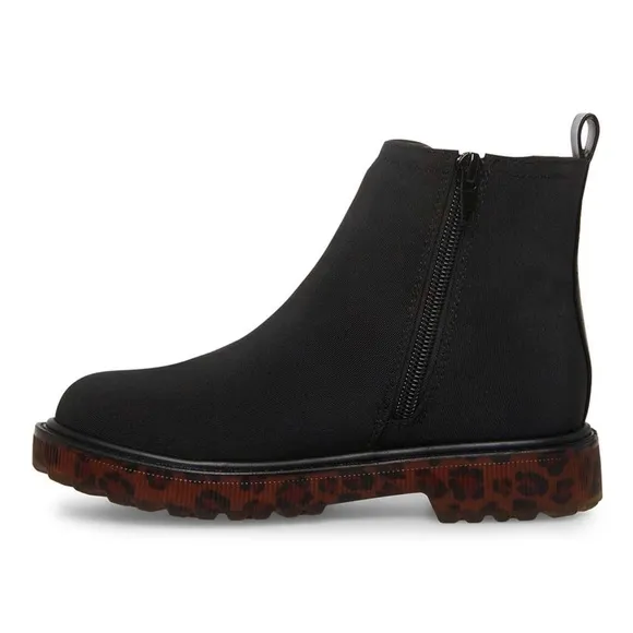 Steve Madden | Black &amp; Burgundy Leopard Crystal Ankle Boot Size 3 &amp; 5