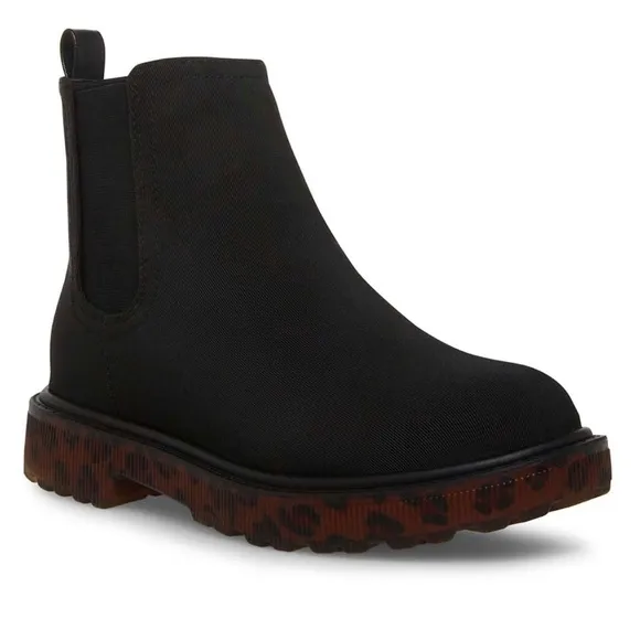 Steve Madden | Black &amp; Burgundy Leopard Crystal Ankle Boot Size 3 &amp; 5