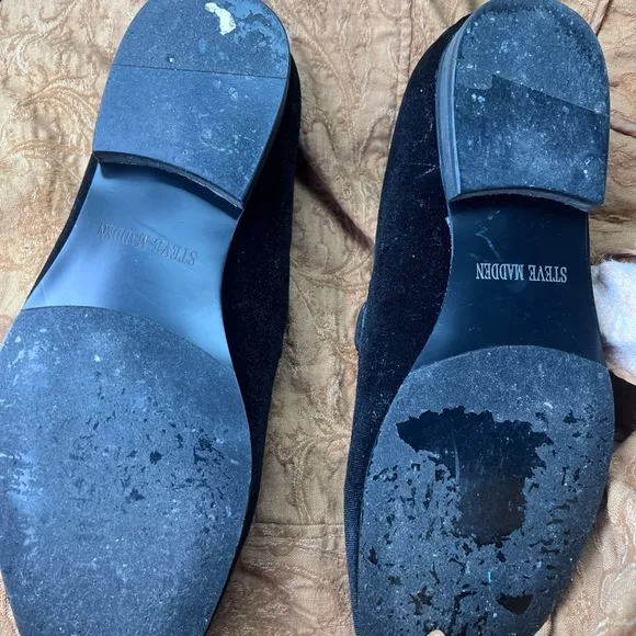 Steve Madden Black Loafers &amp; Slip-Ons