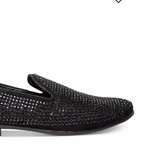 Steve Madden Caviarr Crystal Embellished Slip-On Loafers Black Mens‎ Size 9.5