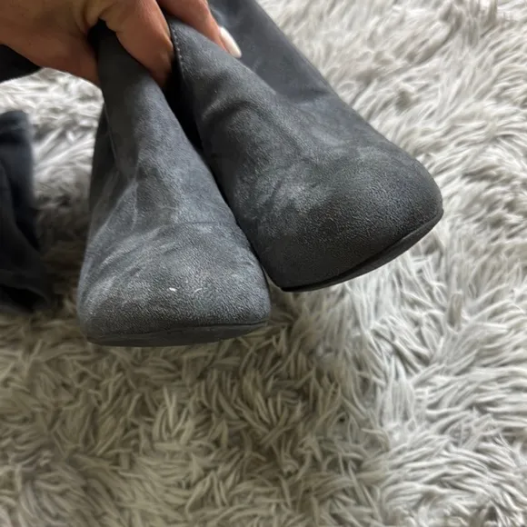 Steve Madden Gray suede Over the Knee Boots with Block Heel size 9