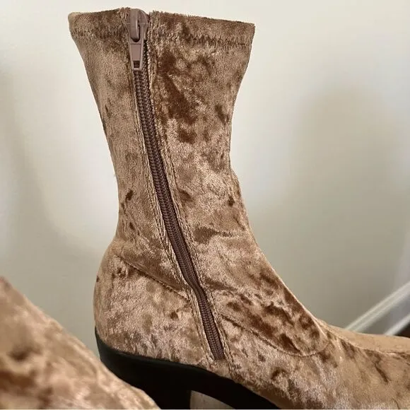 Steve Madden Klayton Velvet Platform Mid Boots, NWOB