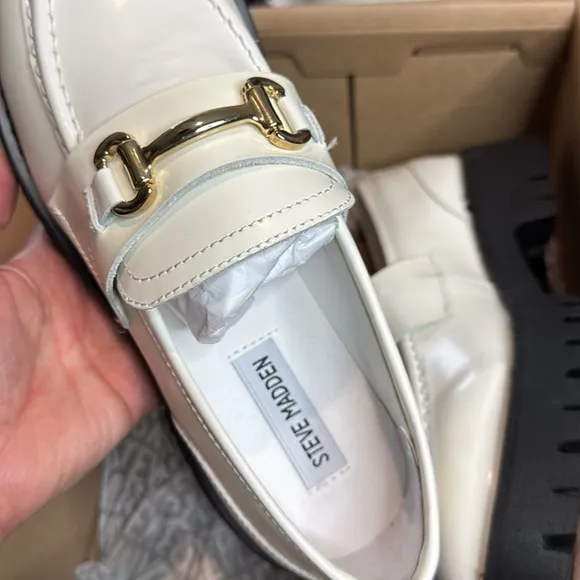 Steve Madden Lando Womens Leather Upper Slip-on Loafers
