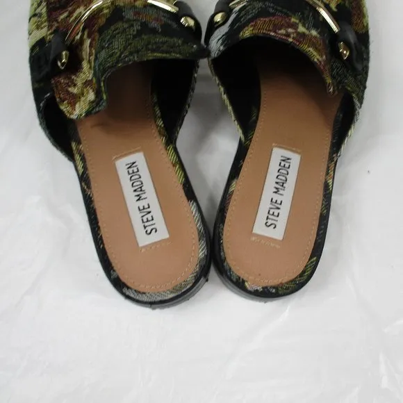 STEVE MADDEN Laura Floral Slide Loafers Size 8M