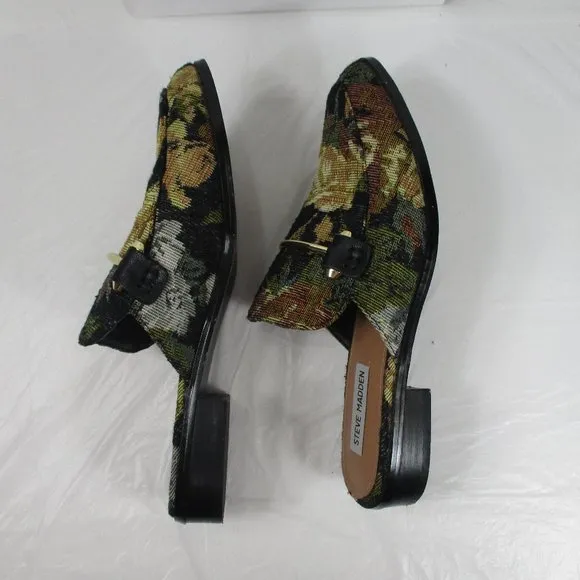 STEVE MADDEN Laura Floral Slide Loafers Size 8M