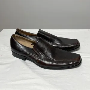 Steve Madden Leather Men's Loafers Size 12M Slip On Shoe square Toe Brown