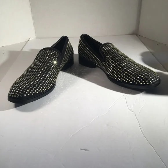 Steve Madden Mens Falsetto Rhinestones Loafers