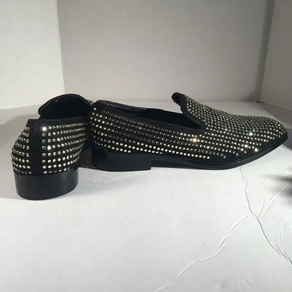 Steve Madden Mens Falsetto Rhinestones Loafers