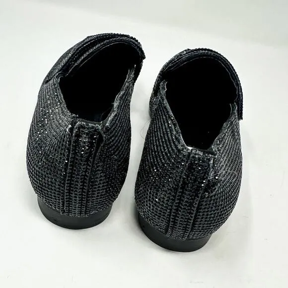 Steve Madden Riski Black Rhinestone Studded Loafers, NEW, Size 6, MSRP $99