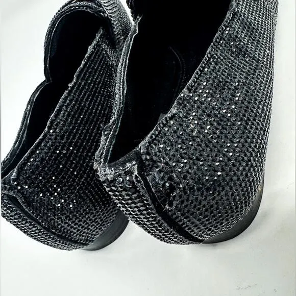 Steve Madden Riski Black Rhinestone Studded Loafers, NEW, Size 6, MSRP $99