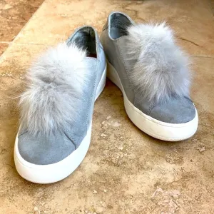 STEVE MADDEN size 8.5 gray slip on sneakers/loafers