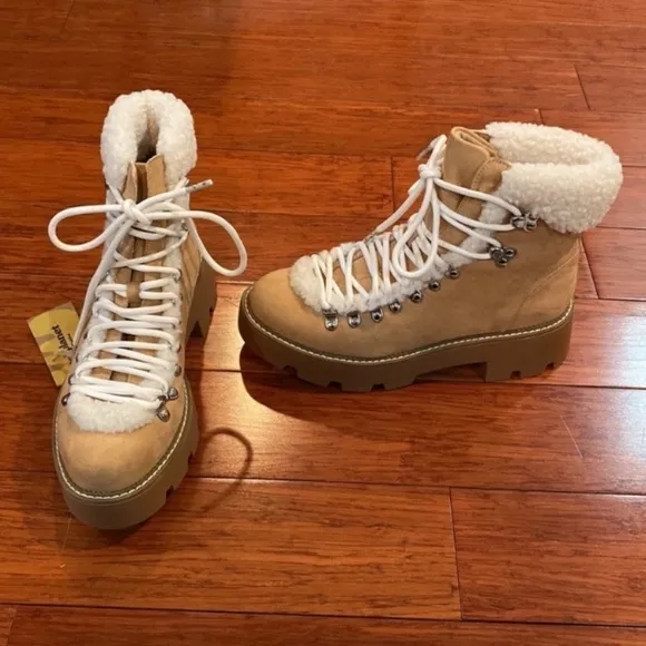Steve Madden Tan Woman's Hiker Boots