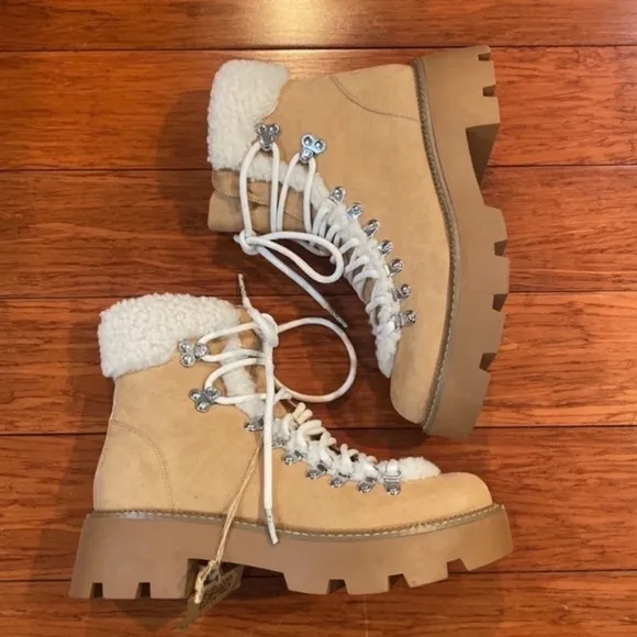 Steve Madden Tan Woman's Hiker Boots