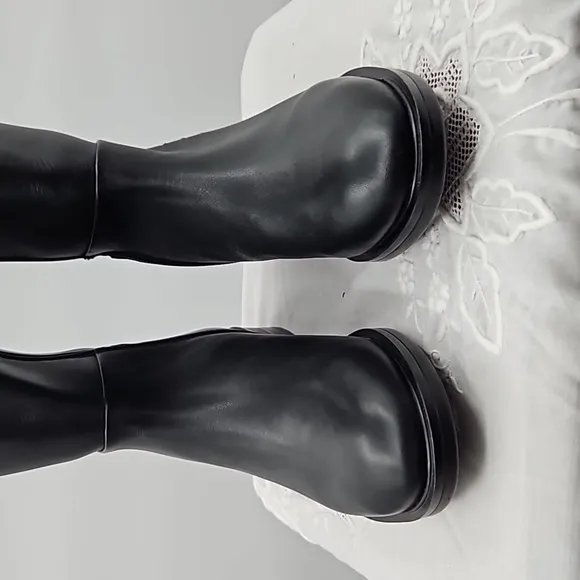 Steven by Steve Madden Natural Comfort Zoe Riding Boots Black 9.5W **