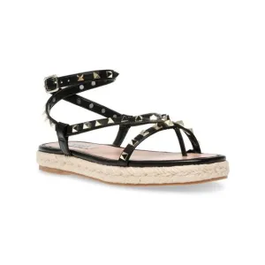 STEVEN NEW YORK Womens Black Jute-Summit Open Toe Platform Thong Sandals 7.5 M