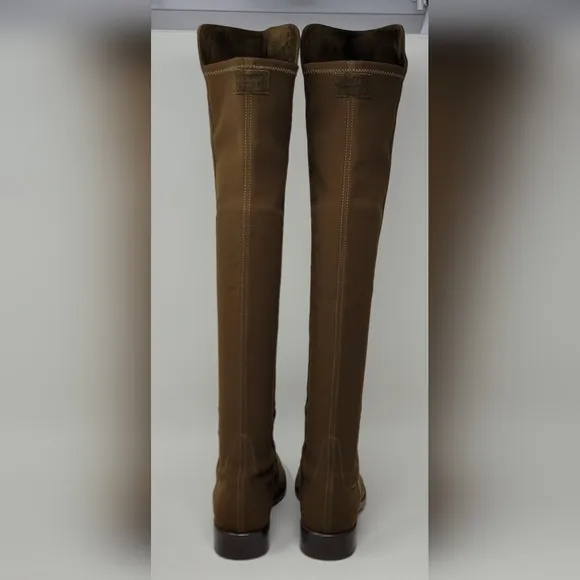 Stewart Weitzman Women's Size 5B Olive Green Suede/Stretch Fabric Tall Boots