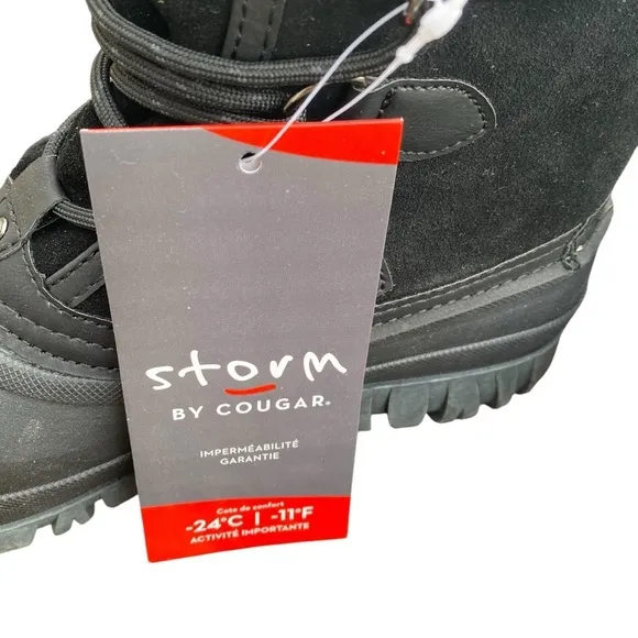 Storm by Cougar Boots Women's 10 Black Charcoal Carlisle Snow Boot NEW Winter