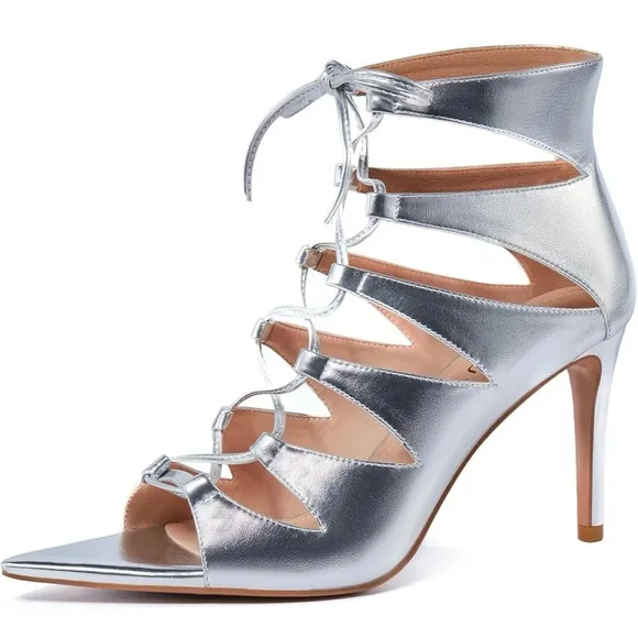 Strappy Sandals Heels Sandals Open Toe Ankle Strap High Heel Sandals Stiletto