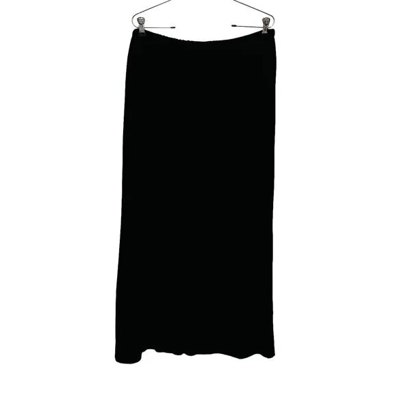 Stretch Velvet 90s Skirt Set Drape Neck Beaded Black Goth Goddess Witchy 14 W