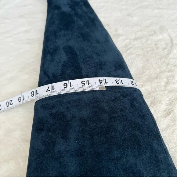 Stuart Weitzman 235 mm Stretch Velvet Navy Green Over Knee Boots EU 37 US 7