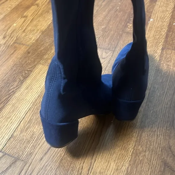 Stuart Weitzman 5050 City Block  Suede Over the Knee Boots Blue Size 4