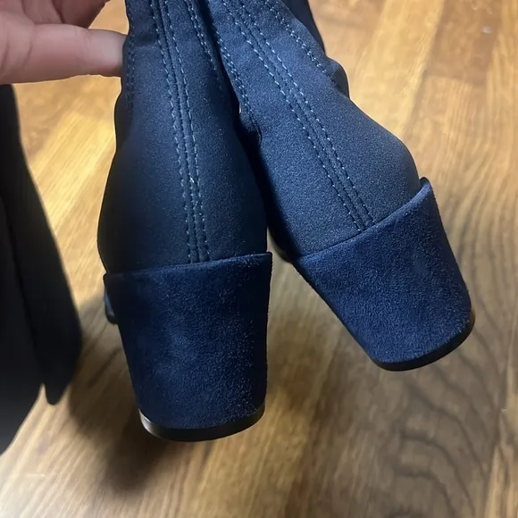 Stuart Weitzman 5050 City Block  Suede Over the Knee Boots Blue Size 4