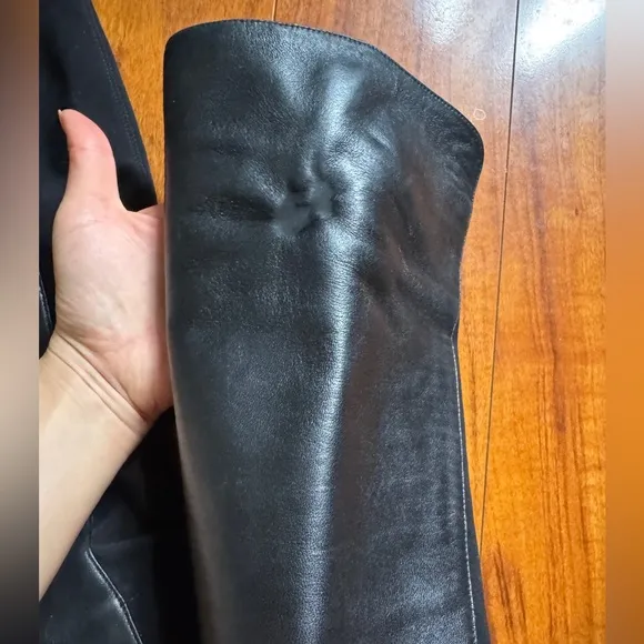 Stuart Weitzman 50/50 Women's Black Nappa Leather Knee-High Boots size 6
