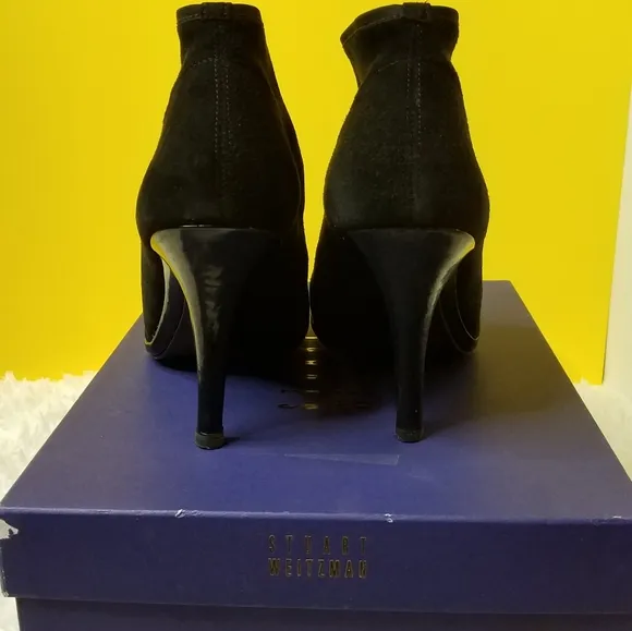 Stuart Weitzman Anklesock  Black Suede Boots