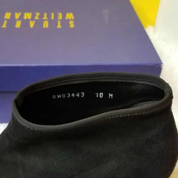 Stuart Weitzman Anklesock  Black Suede Boots